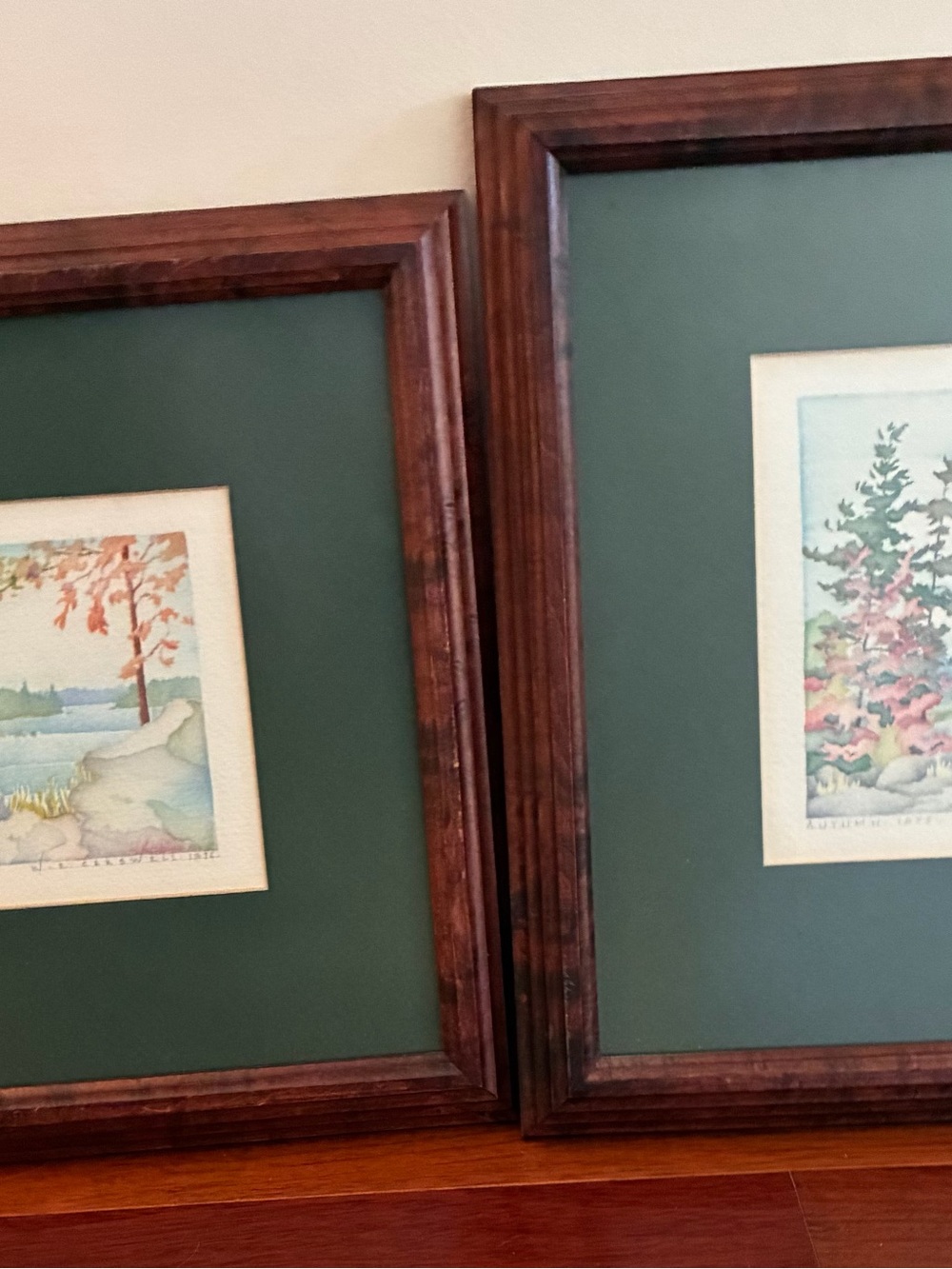 Framed Watercolour Paintings by WE Carswell